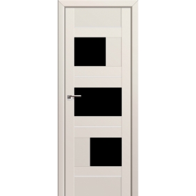 Profildoors Серия U модерн, модель 39U, Магнолия, Черный триплекс