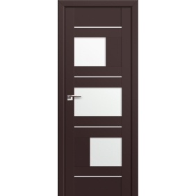 Profildoors Серия U модерн, модель 39U, Темно-коричневый, Белый триплекс