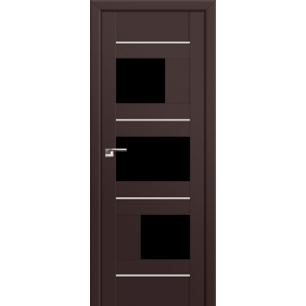 Profildoors Серия U модерн, модель 39U, Темно-коричневый, Черный триплекс