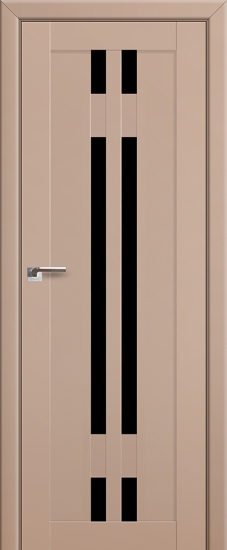 Profildoors Серия U модерн, модель 40U, Капучино, Черный триплекс