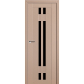 Profildoors Серия U модерн, модель 40U, Капучино, Черный триплекс