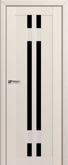 Profildoors Серия U модерн, модель 40U, Магнолия, Черный триплекс