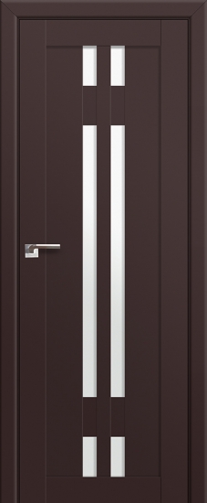 Profildoors Серия U модерн, модель 40U, Темно-коричневый, Белый триплекс