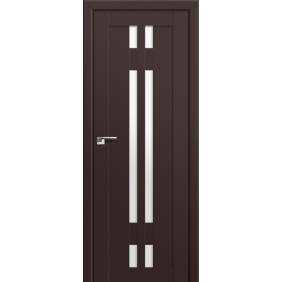 Profildoors Серия U модерн, модель 40U, Темно-коричневый, Белый триплекс