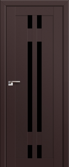 Profildoors Серия U модерн, модель 40U, Темно-коричневый, Черный триплекс