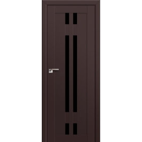 Profildoors Серия U модерн, модель 40U, Темно-коричневый, Черный триплекс