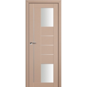 Profildoors Серия U модерн, модель 43U, Капучино, Белый триплекс