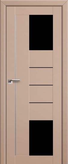 Profildoors Серия U модерн, модель 43U, Капучино, Черный триплекс