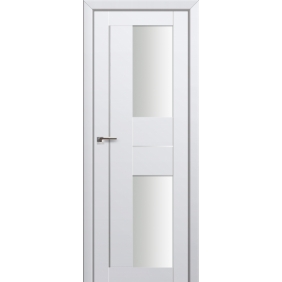 Profildoors Серия U модерн, модель 44U, Аляска, Белый триплекс