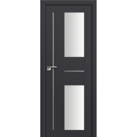 Profildoors Серия U модерн, модель 44U, Антрацит, Белый триплекс