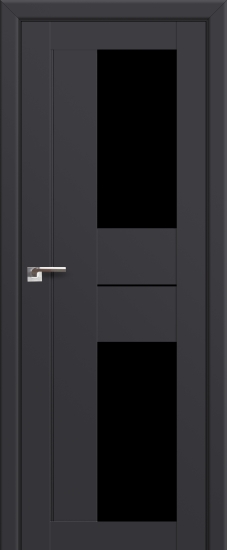 Profildoors Серия U модерн, модель 44U, Антрацит, Черный триплекс