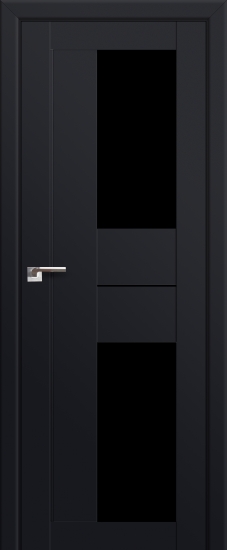 Profildoors Серия U модерн, модель 44U, Черный, Черный триплекс
