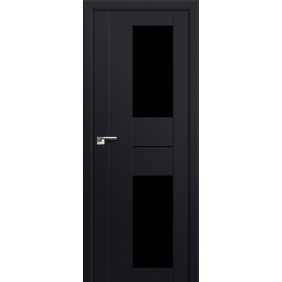 Profildoors Серия U модерн, модель 44U, Черный, Черный триплекс