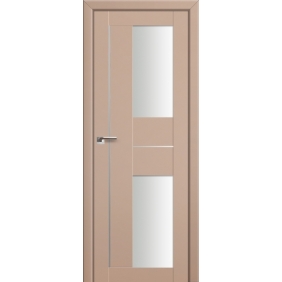 Profildoors Серия U модерн, модель 44U, Капучино, Белый триплекс