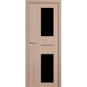 Profildoors Серия U модерн, модель 44U, Капучино, Черный триплекс