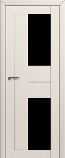 Profildoors Серия U модерн, модель 44U, Магнолия, Черный триплекс