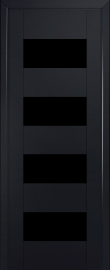Profildoors Серия U модерн, модель 46U, Черный, Черный триплекс