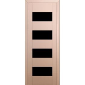 Profildoors Серия U модерн, модель 46U, Капучино, Черный триплекс