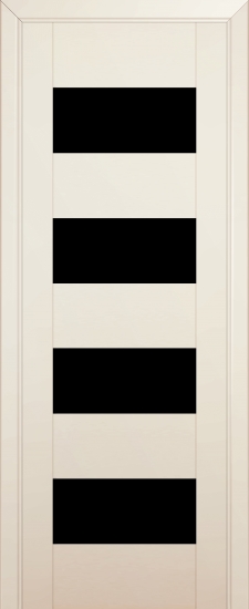 Profildoors Серия U модерн, модель 46U, Магнолия, Черный триплекс
