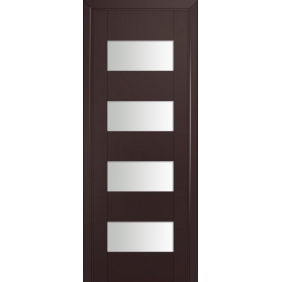 Profildoors Серия U модерн, модель 46U, Темно-коричневый, Белый триплекс
