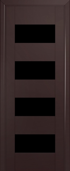Profildoors Серия U модерн, модель 46U, Темно-коричневый, Черный триплекс