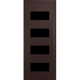 Profildoors Серия U модерн, модель 46U, Темно-коричневый, Черный триплекс