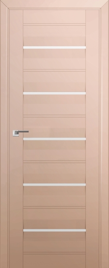 Profildoors Серия U модерн, модель 48U, Капучино, Белый триплекс