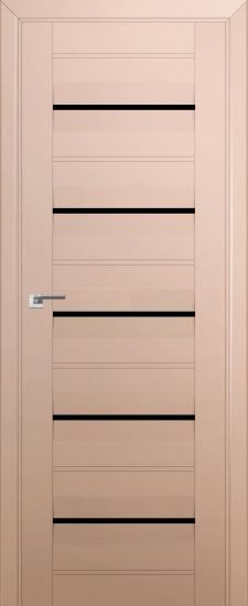 Profildoors Серия U модерн, модель 48U, Капучино, Черный триплекс