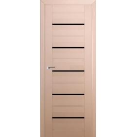 Profildoors Серия U модерн, модель 48U, Капучино, Черный триплекс