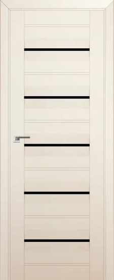 Profildoors Серия U модерн, модель 48U, Магнолия, Черный триплекс