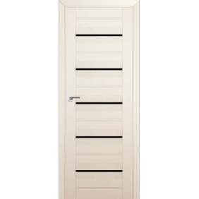 Profildoors Серия U модерн, модель 48U, Магнолия, Черный триплекс