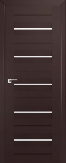 Profildoors Серия U модерн, модель 48U, Темно-коричневый, Белый триплекс