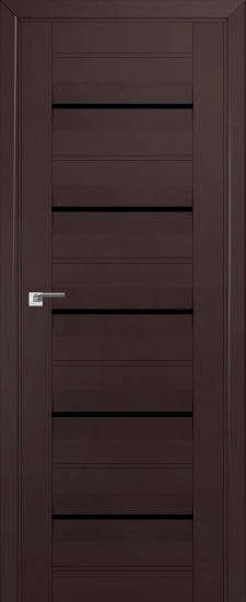 Profildoors Серия U модерн, модель 48U, Темно-коричневый, Черный триплекс