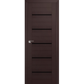 Profildoors Серия U модерн, модель 48U, Темно-коричневый, Черный триплекс