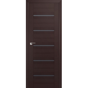 Двери Экошпон Profildoors Серия U модерн, модель 48U, Тёмно-коричневый, графит