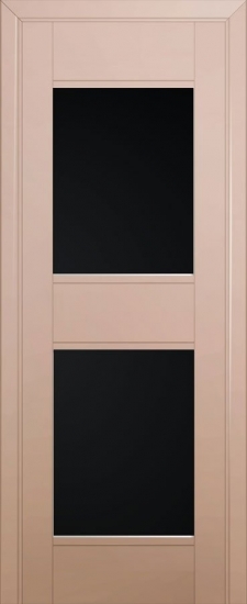 Profildoors Серия U модерн, модель 51U, Капучино, Черный триплекс