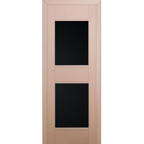 Двери эксклюзивные Profildoors Серия U модерн, модель 51U, Капучино, Черный триплекс