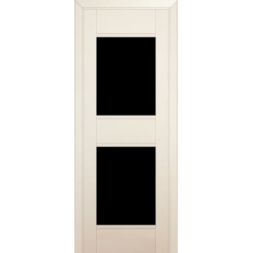Двери в гостиную Profildoors Серия U модерн, модель 51U, Магнолия, Черный триплекс