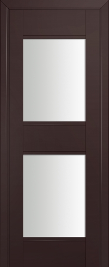 Profildoors Серия U модерн, модель 51U, Темно-коричневый, Белый триплекс