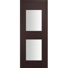 Двери эксклюзивные Profildoors Серия U модерн, модель 51U, Темно-коричневый, Белый триплекс