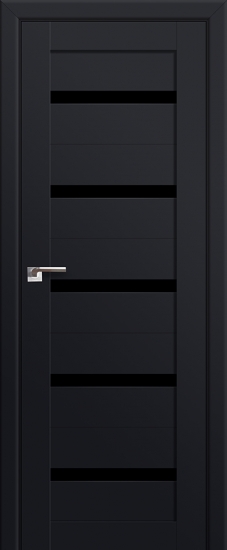 Profildoors Серия U модерн, модель 7U, Черный, Черный триплекс
