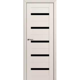 Profildoors Серия U модерн, модель 7U, Магнолия, Черный триплекс