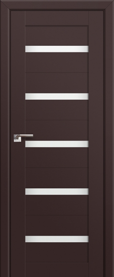 Profildoors Серия U модерн, модель 7U, Темно-коричневый, Белый триплекс