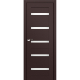 Profildoors Серия U модерн, модель 7U, Темно-коричневый, Белый триплекс