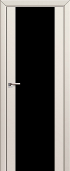 Profildoors Серия U модерн, модель 8U, Магнолия, Черный триплекс