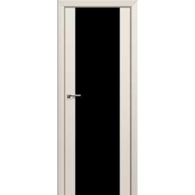 Profildoors Серия U модерн, модель 8U, Магнолия, Черный триплекс