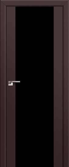Profildoors Серия U модерн, модель 8U, Темно-коричневый, Черный триплекс