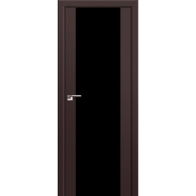 Двери остекленные Profildoors Серия U модерн, модель 8U, Темно-коричневый, Черный триплекс