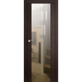 Двери в ванную и туалет Profildoors Серия U модерн, модель 8U, Тёмно-коричневый, зеркальный триплекс