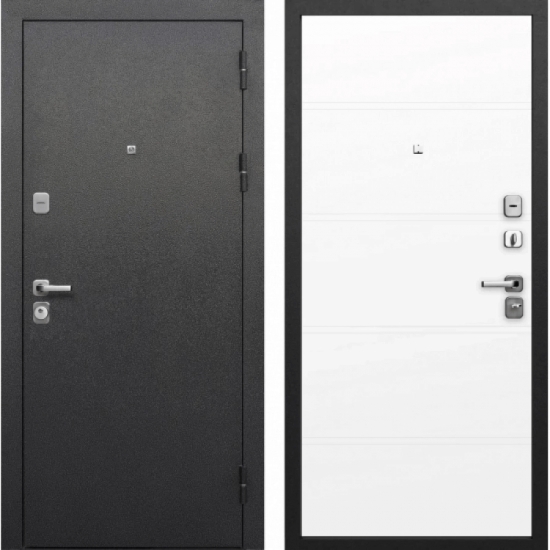 Дверь Гарда 9 Серебро Эмалит белый